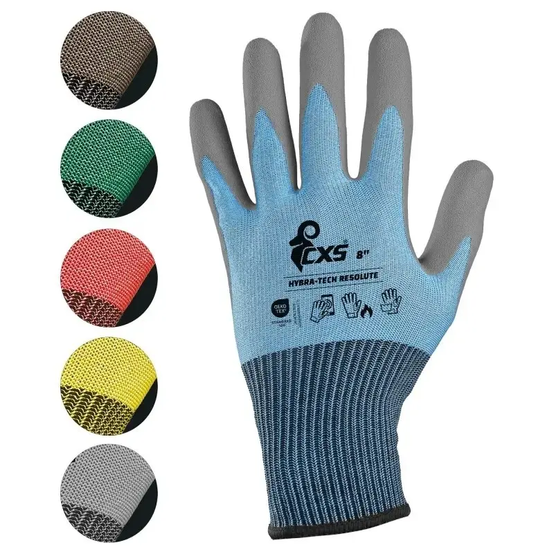 Rukavice CXS HYBRA-TECH RESOLUTE, máčená v latexu s pískovou úpravou, blistr, vel. 07 b1/12/120