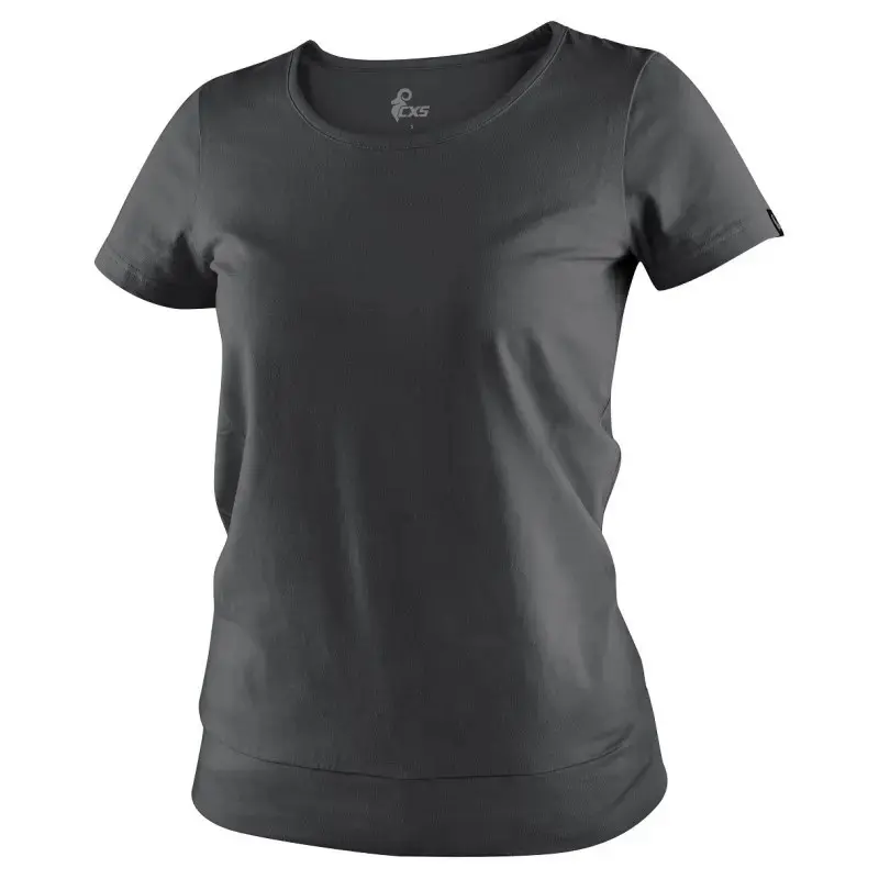 Tričko CXS EMILY, dámské, krátký rukáv, antracitová, vel. 3XL b1/60