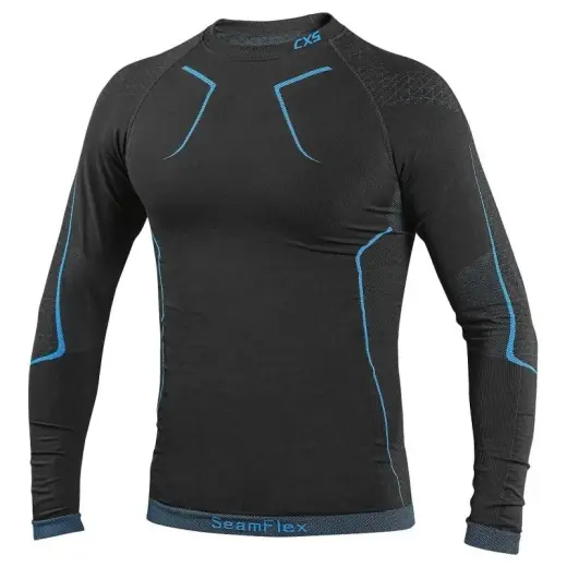 Tričko CXS SeamFlex, funkční, dlouhý rukáv, pánské, černo-modré, vel. M/L b1/36