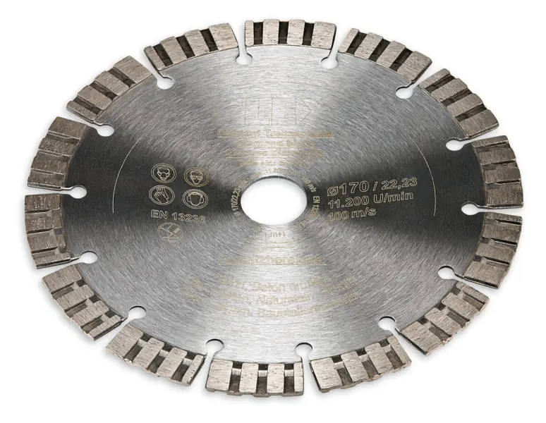 Diamantový řezací kotouč Ř 170 x 22,2 mm se segmentovaným řezacím okrajem FLEX