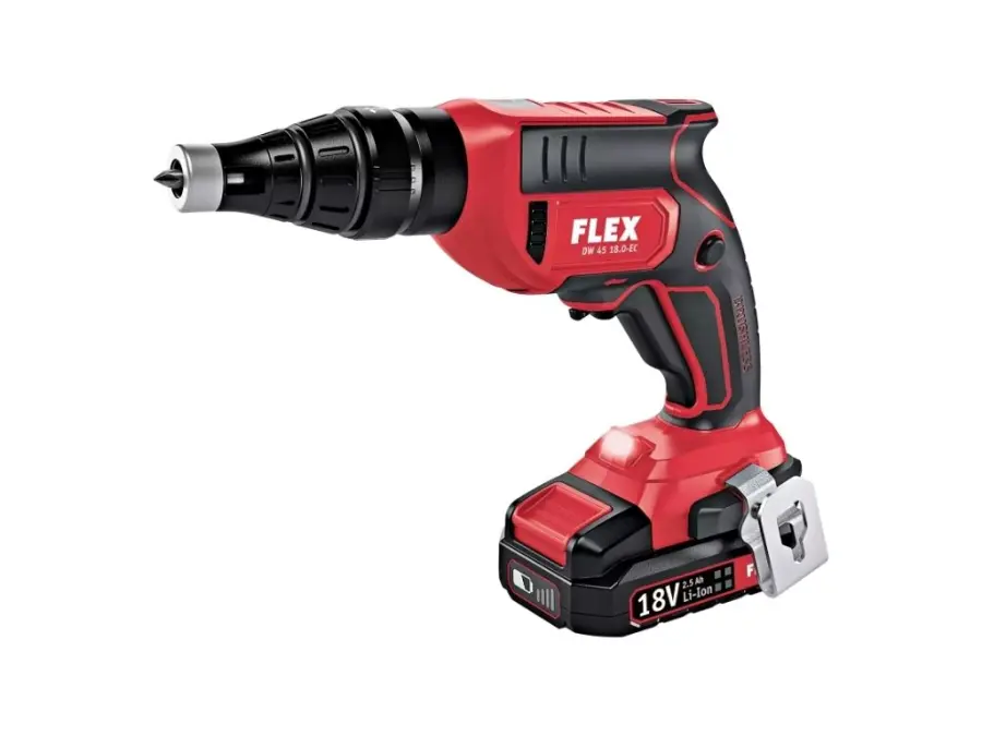 DW 45 18.0-EC M/2.5 Set Aku-stavební šroubovák 18,0 V se zásobníkem na páskované šrouby FLEX