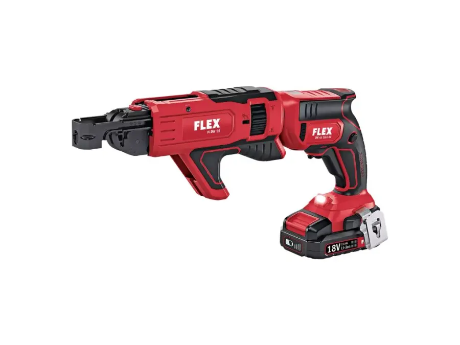 DW 45 18.0-EC M/2.5 Set Aku-stavební šroubovák 18,0 V se zásobníkem na páskované šrouby FLEX