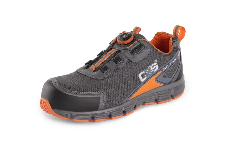 Obuv polobotka CXS ISLAND NAVASSA S1P, šedo - oranžová, vel. 45 b1/10