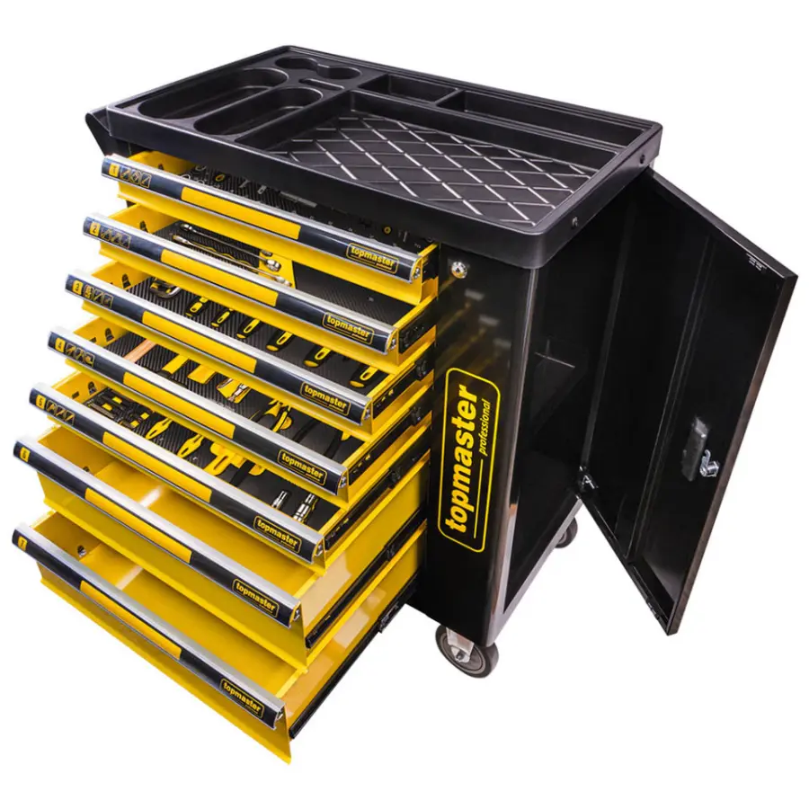 Vozík s nářadím 182 ks 7 zásuvek TMP