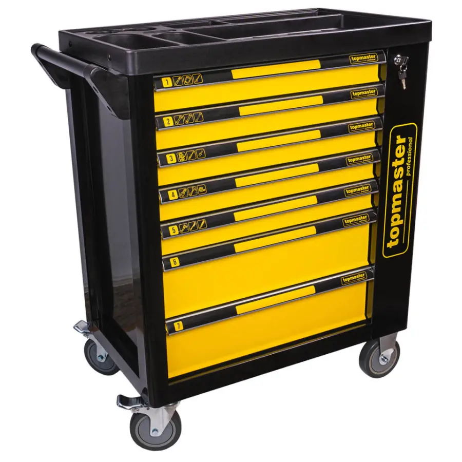 Vozík s nářadím 182 ks 7 zásuvek TMP