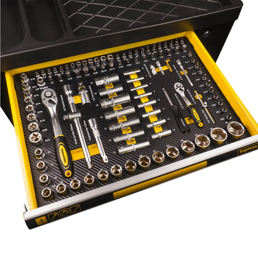 Vozík s nářadím 182 ks 7 zásuvek TMP