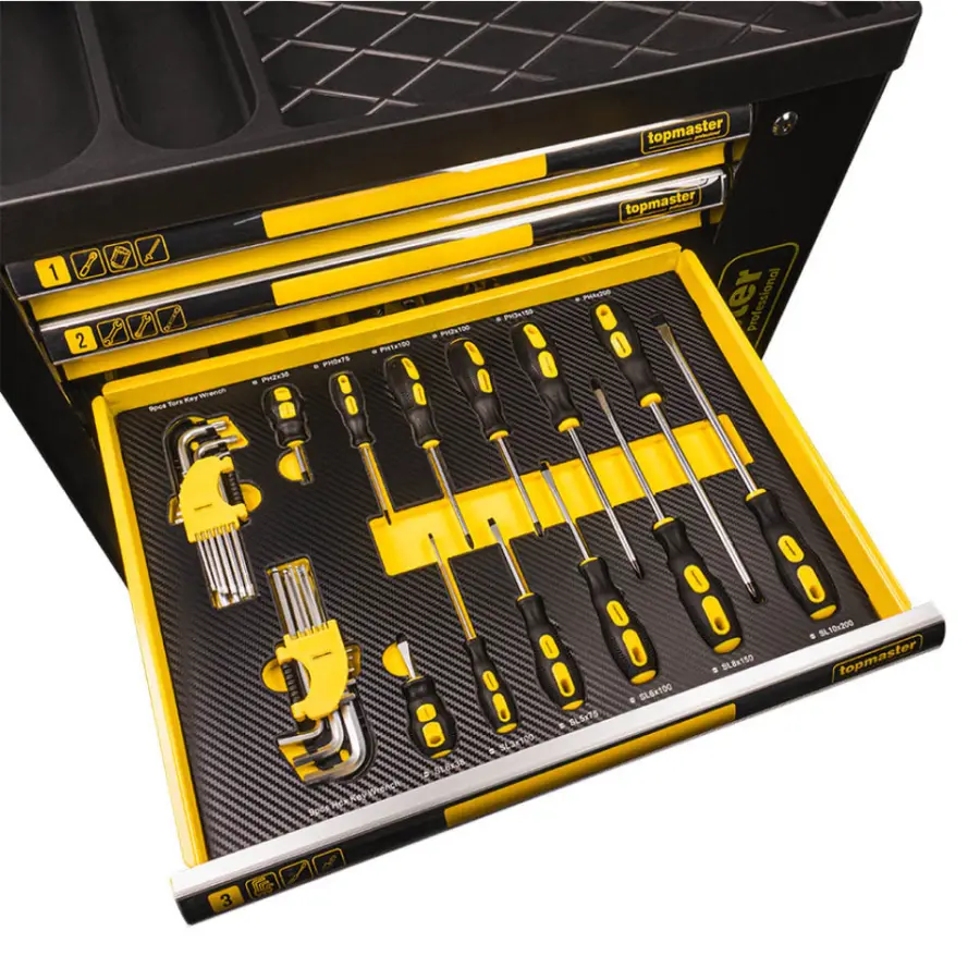 Vozík s nářadím 182 ks 7 zásuvek TMP