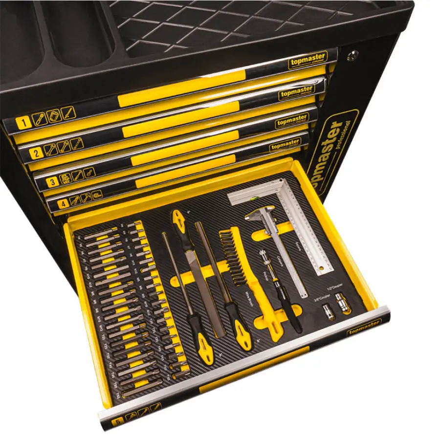 Vozík s nářadím 182 ks 7 zásuvek TMP