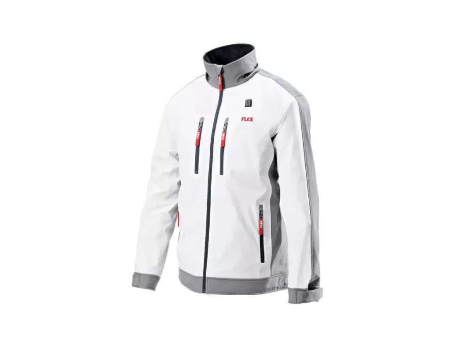 Aku-vyhřívaná bunda fleece TF White 10.8/18.0 3XL pánská + PS 10,8/18,0 aku adaptér /FlexPack/ FLEX