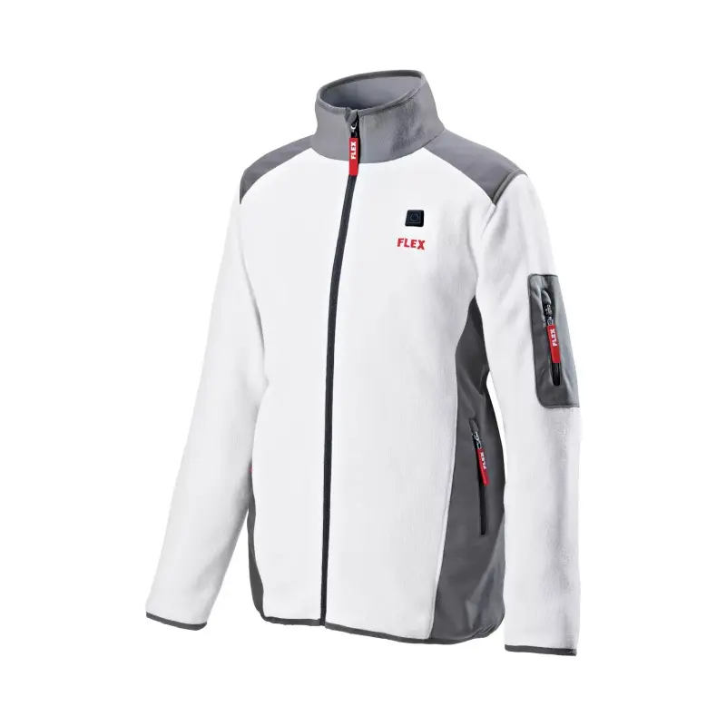 Aku-vyhřívaná bunda fleece TF White 10.8/18.0 XS dámská + PS 10,8/18,0 aku adaptér /FlexPack/ FLEX
