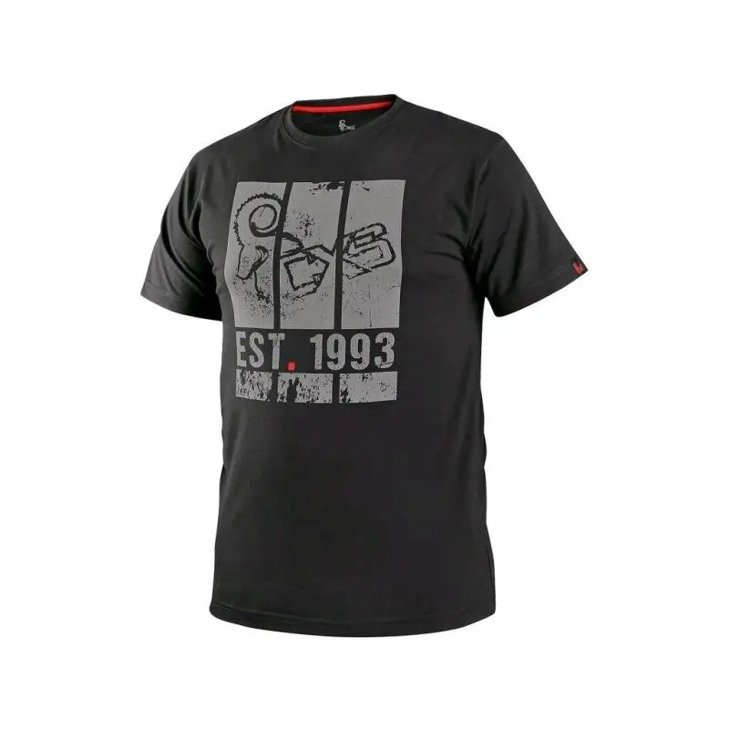 Tričko CXS WILDER, krátký rukáv, potisk CXS logo, černé, vel. L b1/60