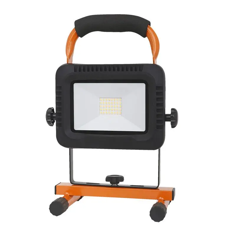 LED reflektor 20W, přenosný, nabíjecí, 1600lm, oranžovo-černý b12