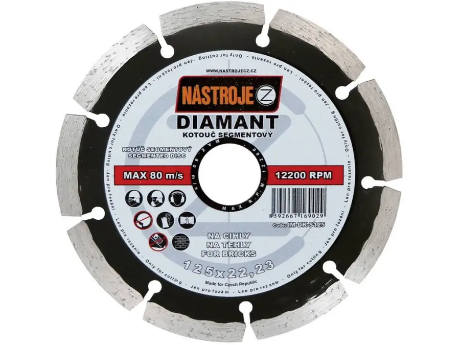 Prodejní set diamantových kotoučů 125mm 6 typů + úhlová bruska FLEX L1001