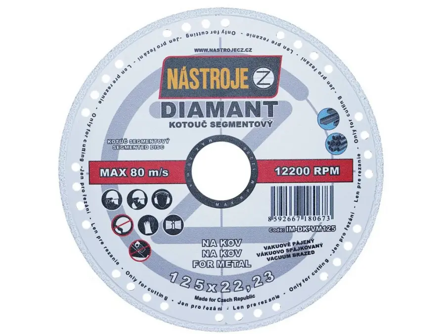 Prodejní set diamantových kotoučů 125mm 6 typů + úhlová bruska FLEX L1001