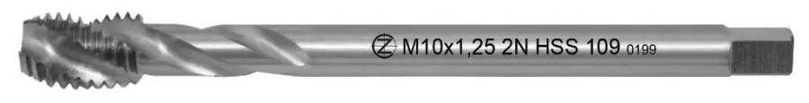 Závitník strojní M27x1,5 HSS 2N šroubovitá drážka 35° PN8/1374(DIN374) - 109