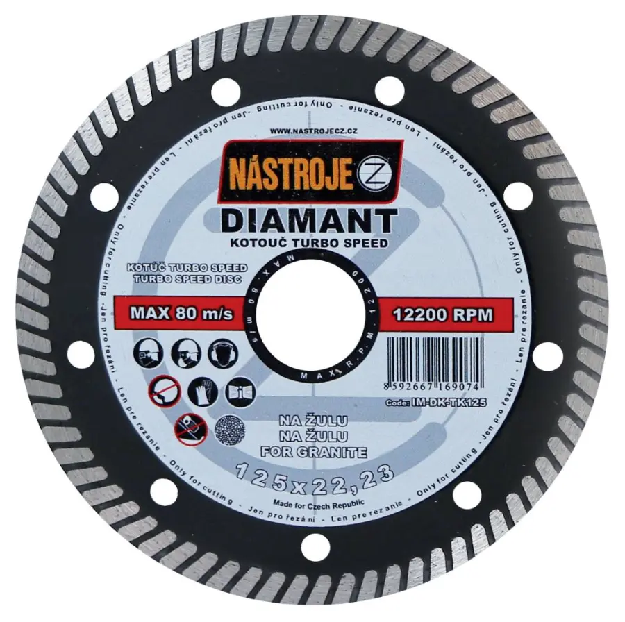 L 1001 úhlová bruska 125mm, 1010W, 10.000ot/min, kabel 4m, 2.2kg, 230V/CEE + 5ks řezných diamantových kotoučů NÁSTROJE CZ