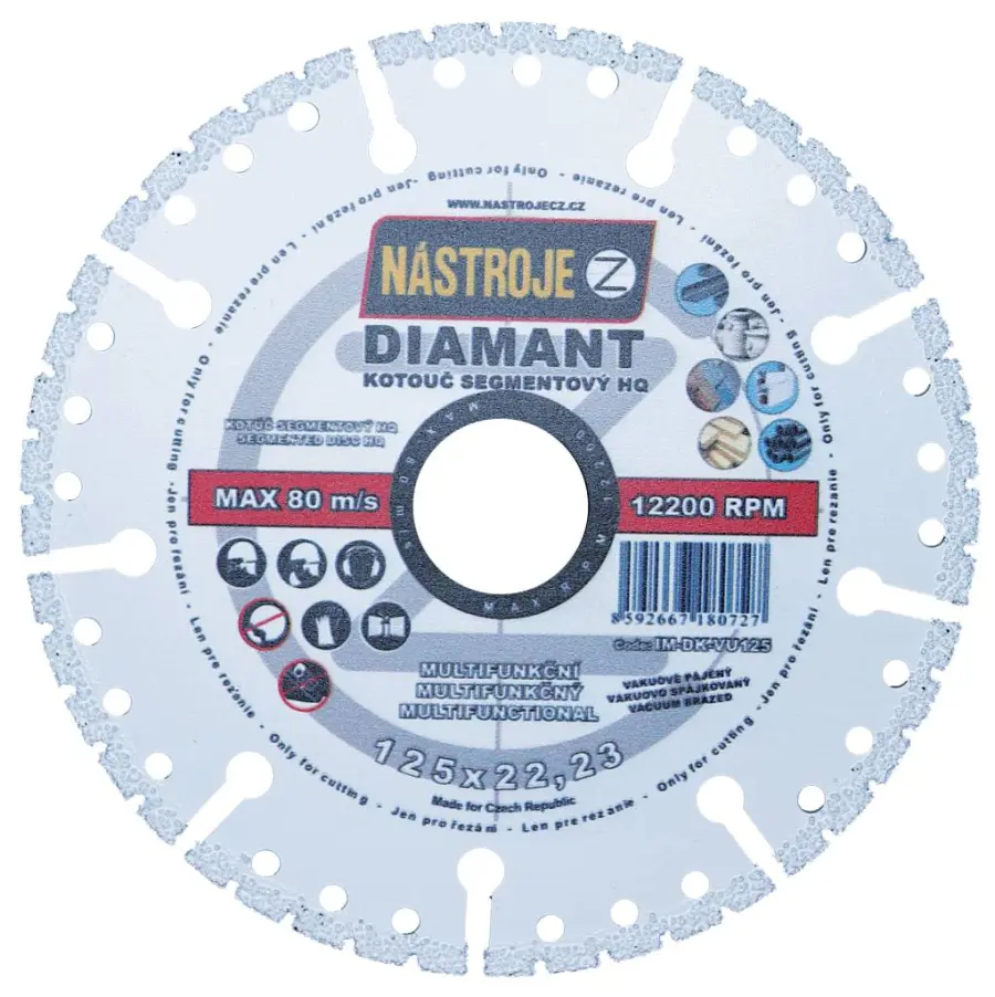 L 1001 úhlová bruska 125mm, 1010W, 10.000ot/min, kabel 4m, 2.2kg, 230V/CEE + 5ks řezných diamantových kotoučů NÁSTROJE CZ