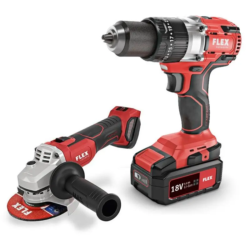 PD 2G 18.0-EC FS55 aku-vrtačka + L 125 18.0-EC aku-úhlová bruska + 5ks řezných dia. kotoučů + Sada vrtáků 91ks + Box 20ks kotouč 125mm + Sada nářadí 130ks