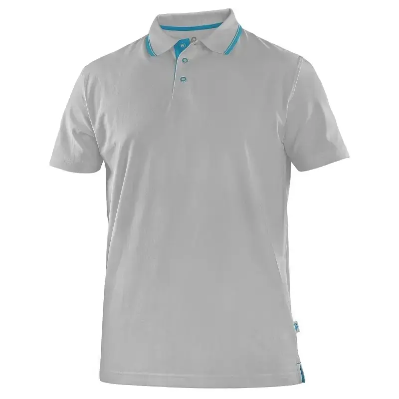 Polokošile CXS HENRY, pánské, krátký rukáv, šedo-modrá, vel. 2XL b1/60