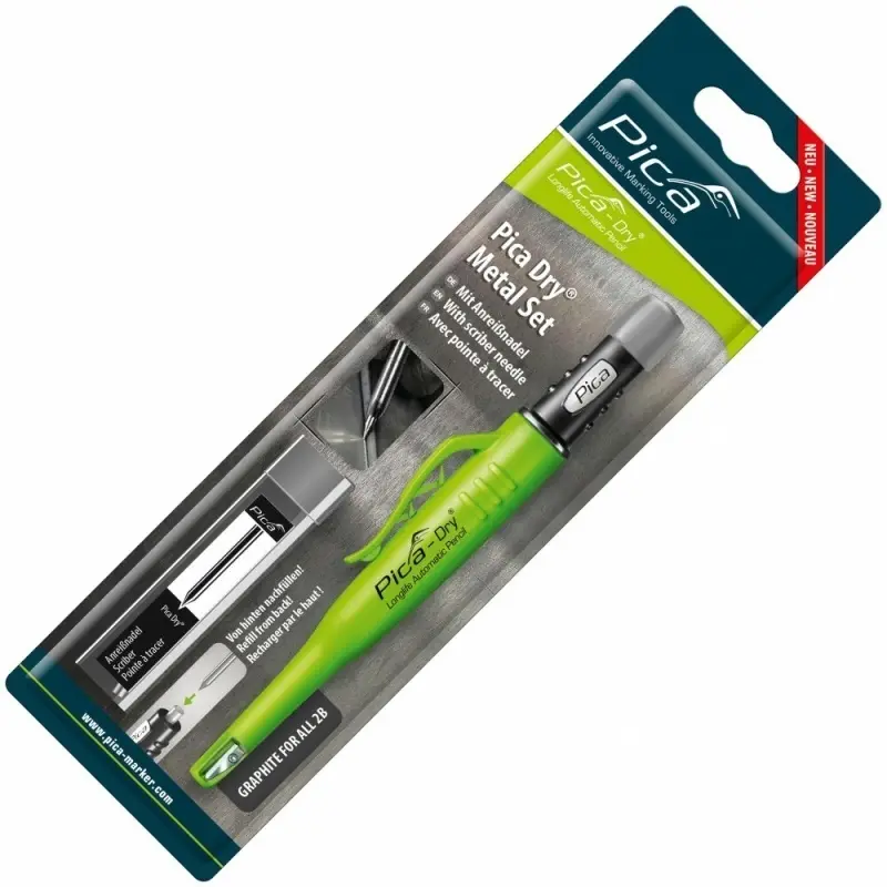 Pica Dry Metal Set (Sada tužka Pica Dry automatická + rýsovací jehla z tvrdokovu)