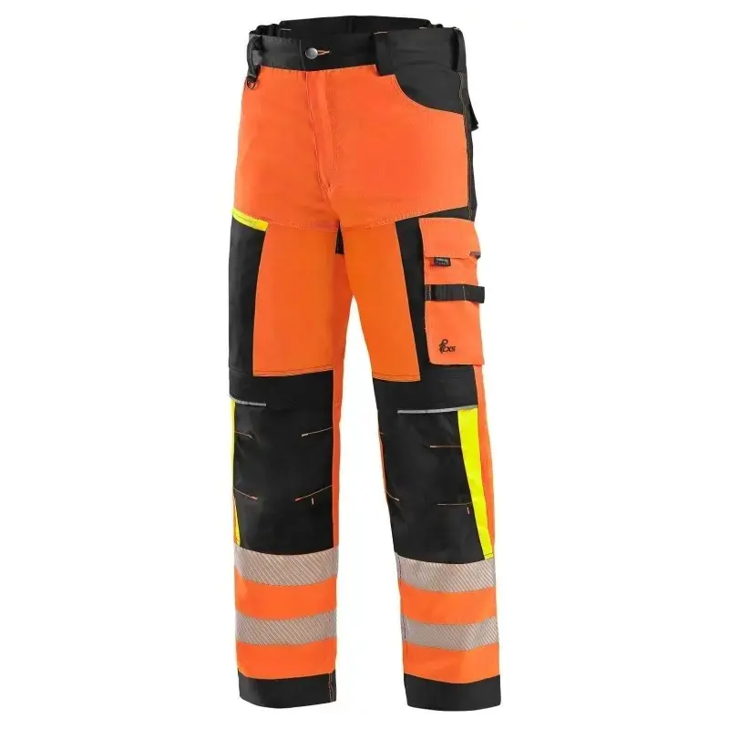 Kalhoty CXS BENSON výstražné, pánské, oranžovo-černé, vel. 66