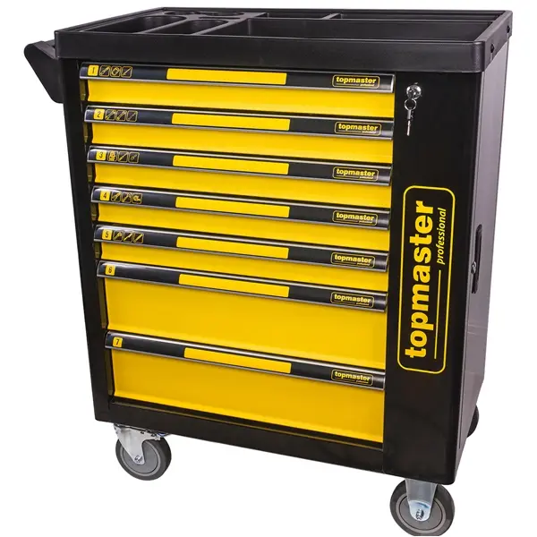 Dílenský vozík s 219ks nářadí 7 zásuvek TMP