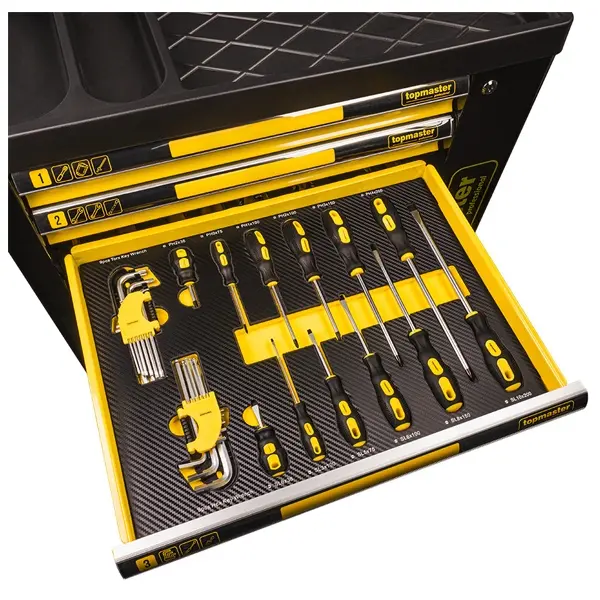 Dílenský vozík s 219ks nářadí 7 zásuvek TMP