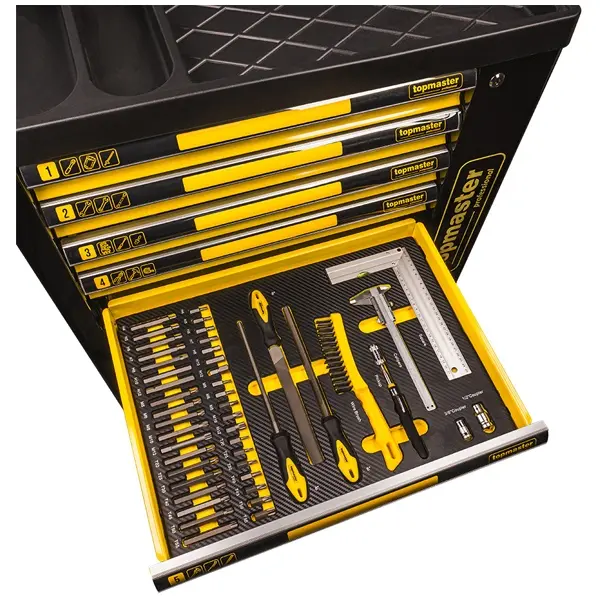 Dílenský vozík s 219ks nářadí 7 zásuvek TMP