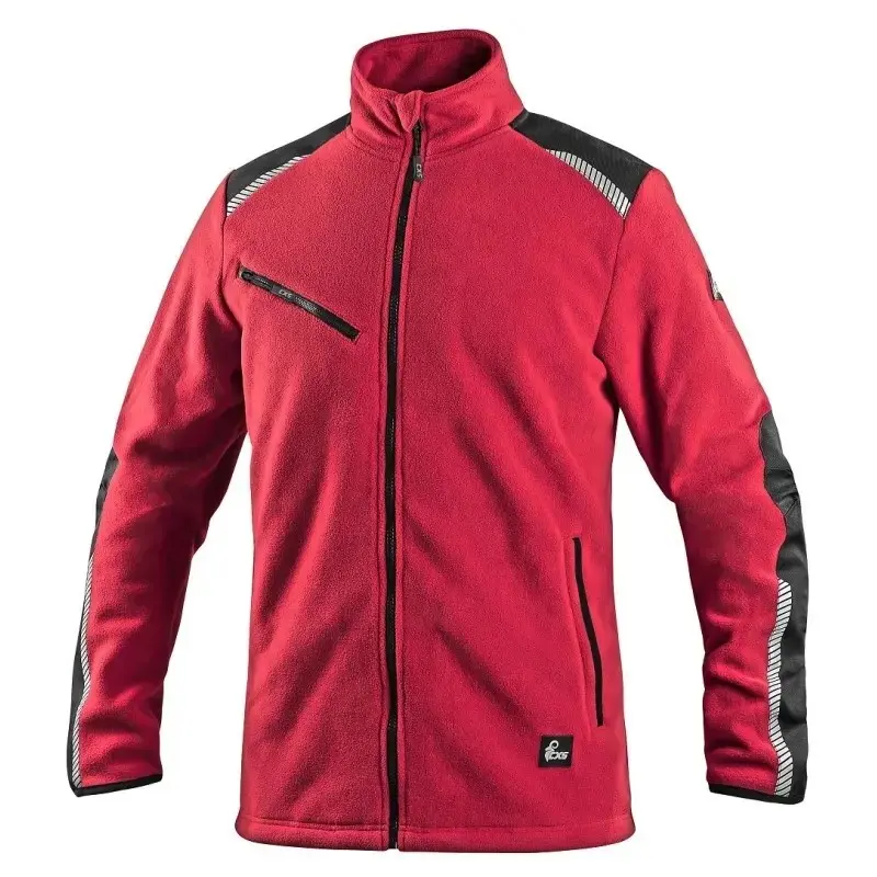Bunda CXS 4ENVI SOLIS, pánská, fleecová, červeno-černá, vel. 2XL
