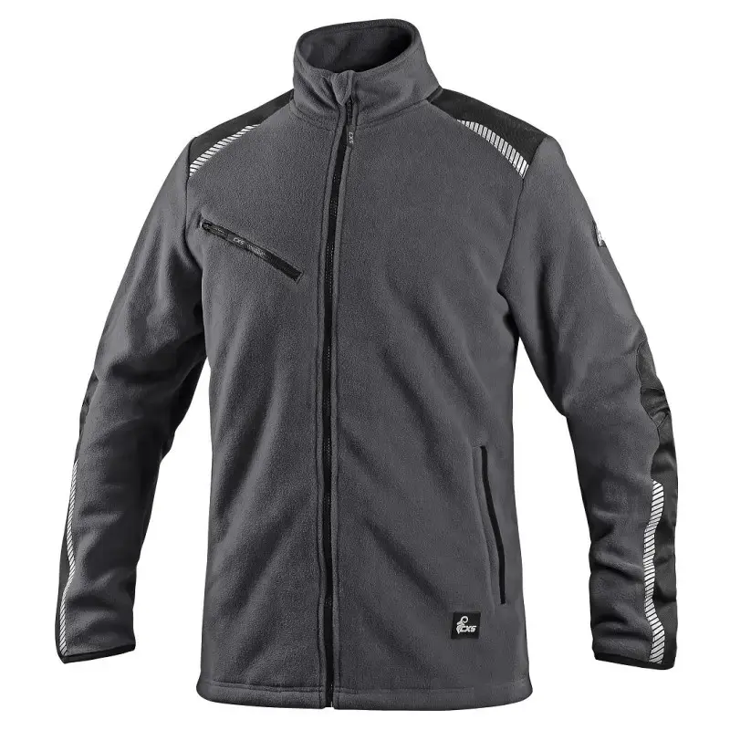 Bunda CXS 4ENVI SOLIS, pánská, fleecová, šedo-černá, vel. 5XL