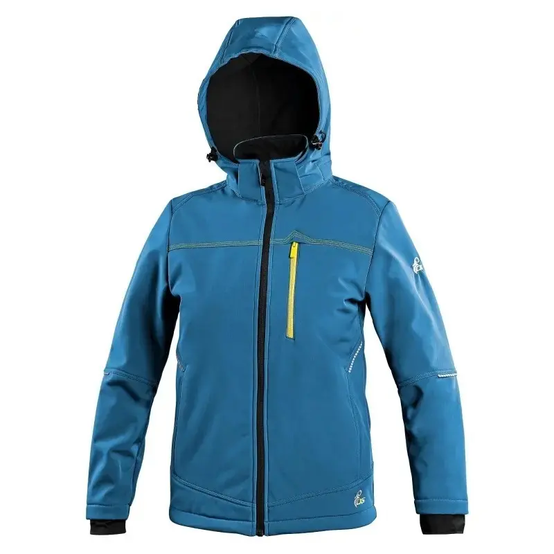 Bunda CXS STRETCH, dětská, softshell, středně modrá, vel. 150cm