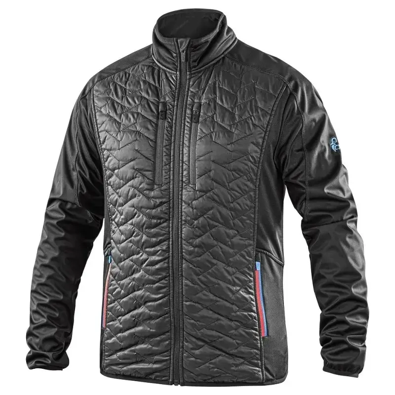 Bunda CXS LEONIS II, pánská, černá s HV modro/červenými doplňky, vel. L b1/10