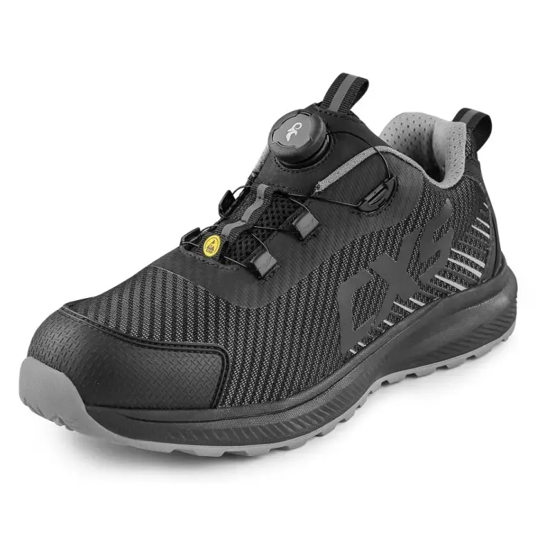 Obuv polobotka CXS ISLAND SABA S1PS, černo-šedá