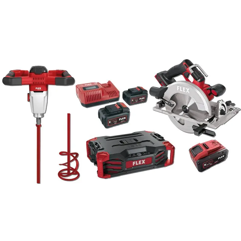 FlexPack 18V XL : 532748 AP 18/8.0 + 532739 P-Set 55 R + 532636 CS 68 18-EC-C + 532813 RD SP 12/18/230 + 495964 MXE 18.0-EC HP2 120