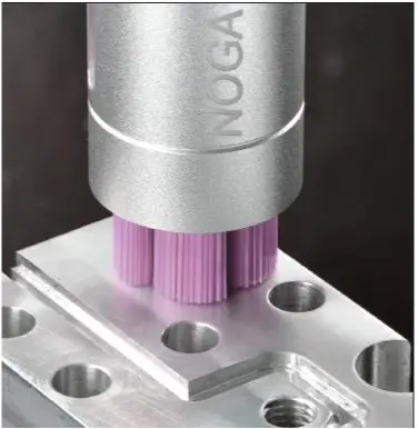 Kartáč všestranný povrchový pro odjehlení a povrchové leštění Ø 100,0 mm - zrno 6000 (světle fialový - pro pryskyřice a kompozitní materiály)