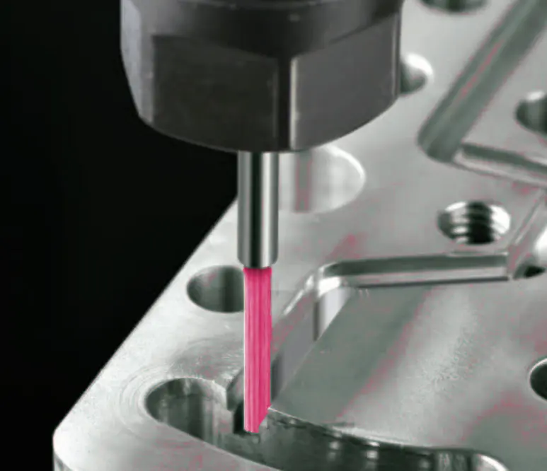 Kartáč bodový pro odjehlení Ø 2,0 mm - zrno 1200 (červený - pro hliník, mosaz a měď)