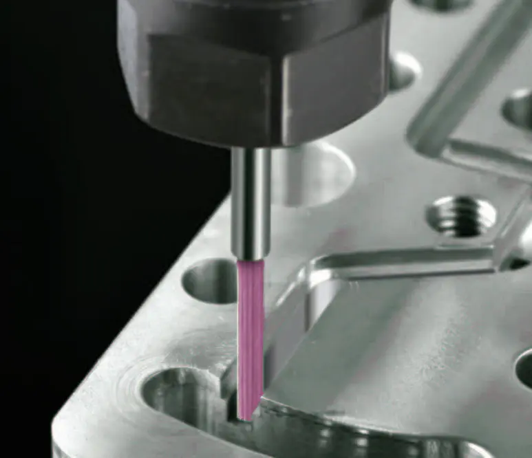 Kartáč bodový pro odjehlení Ø 2,0 mm - zrno 3000 (tmavě růžový - pro pryskyřice a kompozitní materiály)