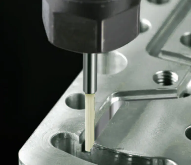 Kartáč bodový pro odjehlení Ø 2,5 mm - zrno 1000 (šedý - pro hliník, mosaz a měď)