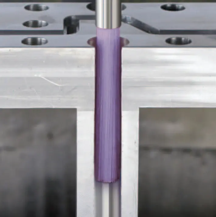 Kartáč křížový pro odjehlení Ø 7,0 mm - zrno 400 (fialový - pro tvrdokov, nerezovou ocel, superslitiny a titan)