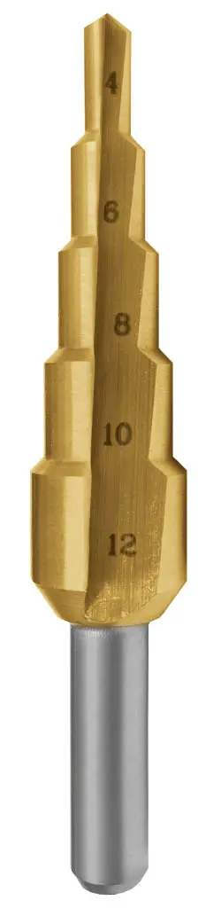 Stupňovitý vrták 4/12-2 (č. 0/5) HSSE TiN 4;6;8;10;12mm