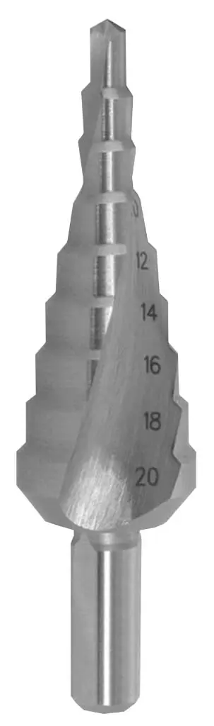 Stupňovitý vrták 4/20 (č. 1) HSSE 4,6,8,10,12,14,16,18,20mm
