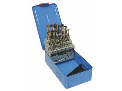 Sada vrtáků 25-dílná 1,00-13,00x0,5mm DIN 338RCZ50HSS, kovová krabička - SV338RCZ50HSS-25K