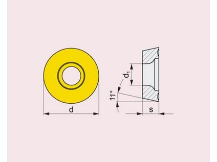 Frézovací VBD upínané šroubkem 80014543 / 6753403 RPET 12 G2 -S- PRAMET - PM-RPET-1204MOSN-8215