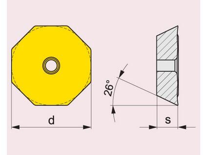 Frézovací VBD upínané klínkem 80024962 / 6800838 OFKR 07 G1 -S- PRAMET - PM-OFKR-0704SN-M-M8340