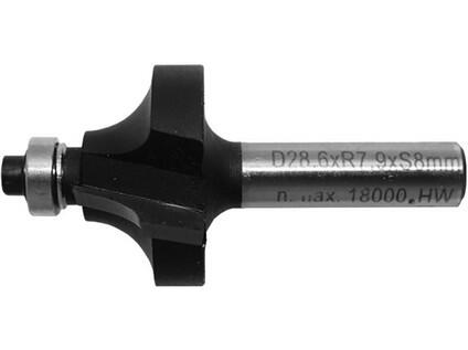 Fréza zaoblovací vydutá 38,1/12,7mm 60/19 R12,7 s ložiskem 9,5mm 2z SK na dřevo - CZFD2B-ZDLM38-19