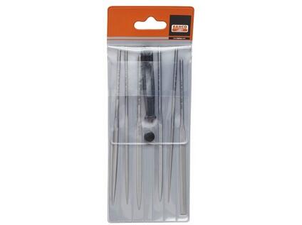 Sada pilníků jehlových 6-dílná s rukojetí, 160mm-34z sek2 70g b10 - BA-2-470-16-2-0