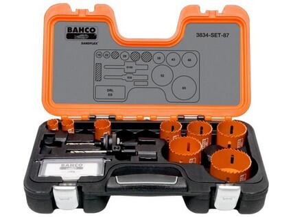 Sada děrovacích pil SANDFLEX 19,22,29,38,43,48,52,65 + 2 trny + vrták + pero - BA-3834-SET-87