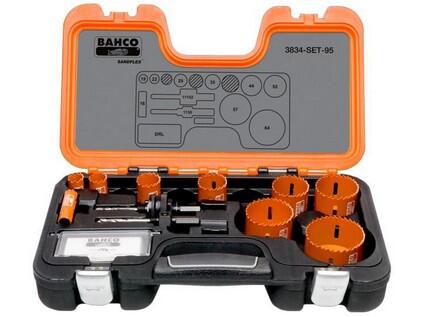 Sada děrovacích pil SANDFLEX 16,19,22,29,35,44,52,57,64 + 2 trny + vrták - BA-3834-SET-95