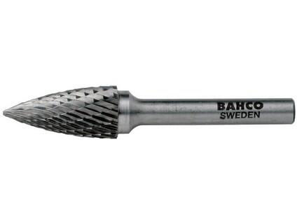 Rotační frézky z tvrdokovu - s ostrým nosem – 16x25 mm, střední sek, stopka 8 mm - BA-G1625M08