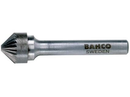 Fréza technická - tvrdokov, kužel 90°, střední sek, 16x8mm, L=57mm, stopka 8mm 46g - BA-K1612M08